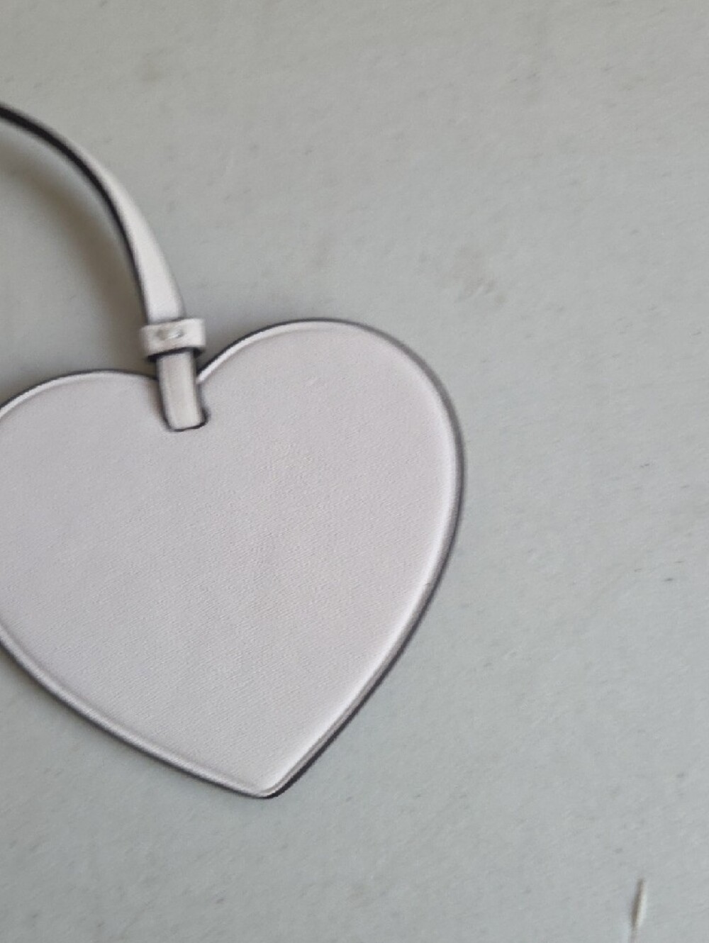 Coach Heart-Shaped Floral Leather Bag Charm in White - Picture 3 of 5